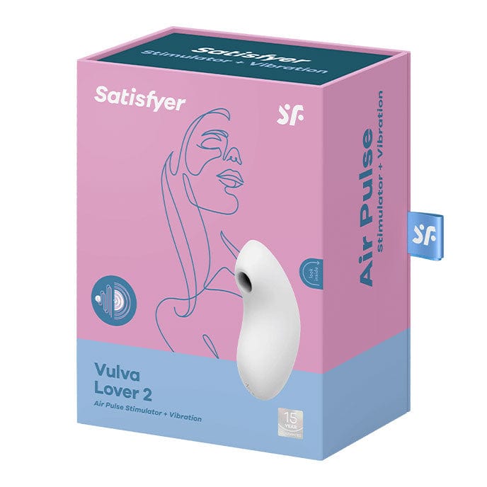 Satisfyer - Vulva Lover 2 Air Pulse Vibration Clitoral Stimulator (White) Clit Massager (Vibration) Rechargeable 4061504018638 CherryAffairs
