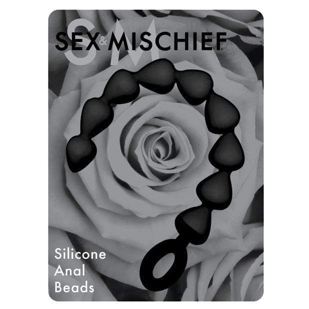Sex and Mischief - Silicone Anal Beads (Black) Anal Beads (Non Vibration) 646709100742 CherryAffairs