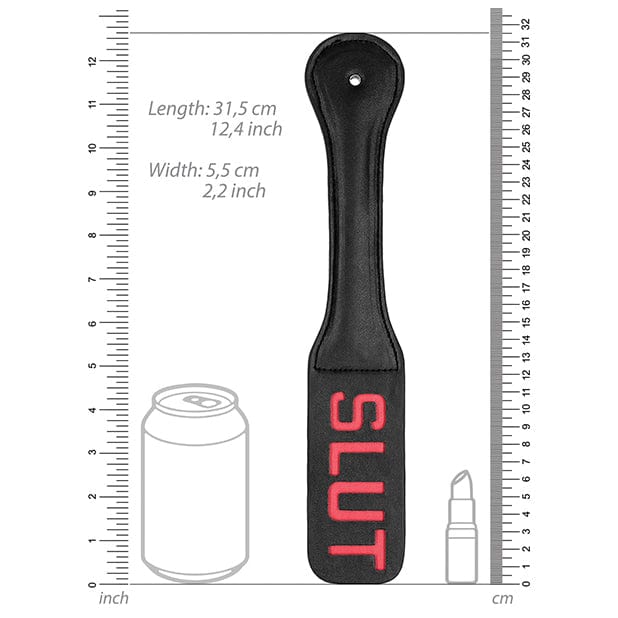 Shots - Ouch BDSM Slut Paddle (Black) Paddle 625989308 CherryAffairs