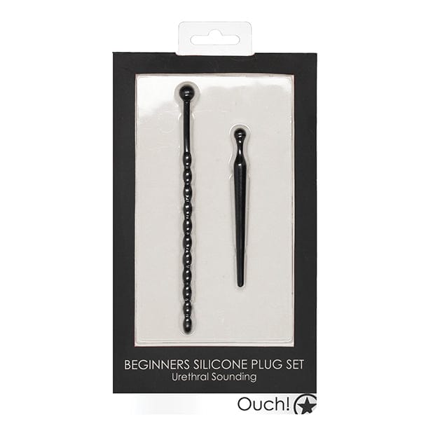 Shots - Ouch Urethral Sounding Beginners Silicone Plug Set (Black) BDSM (Others) 625991135 CherryAffairs