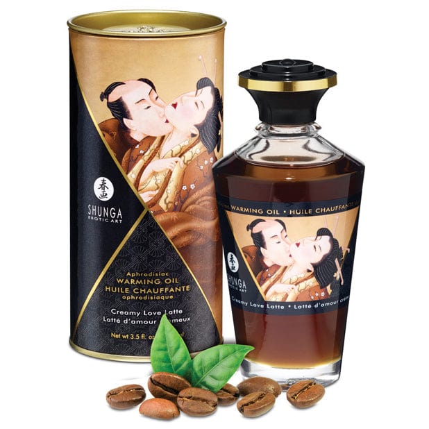 Shunga - Aphrodisiac Flavored Warming Oil 3.5 oz (Creamy Love Latte) Massage Oil 697309022149 CherryAffairs