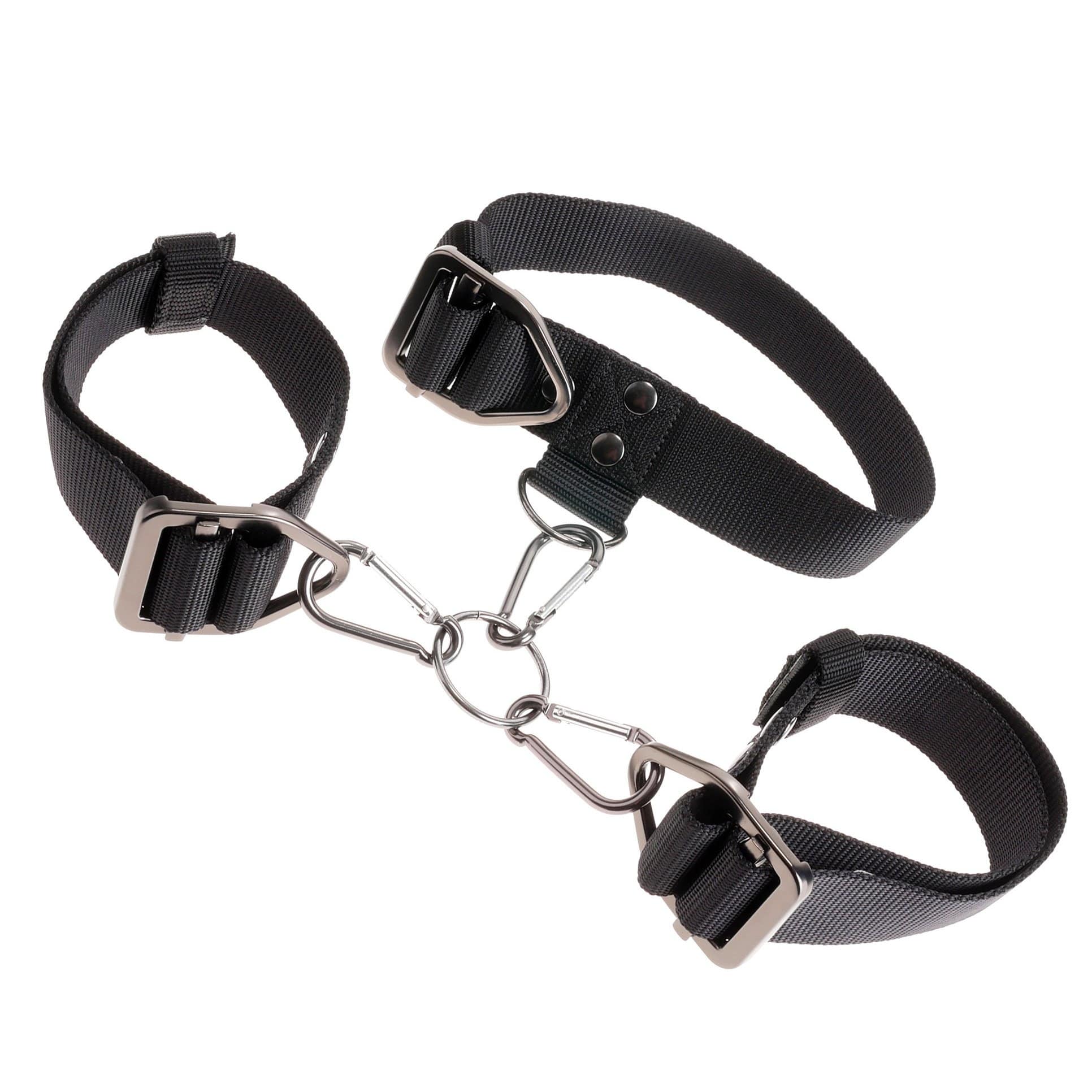 Sir Richards - Command Cuff and Collar Set (Black) Hand/Leg Cuffs 319986211 CherryAffairs