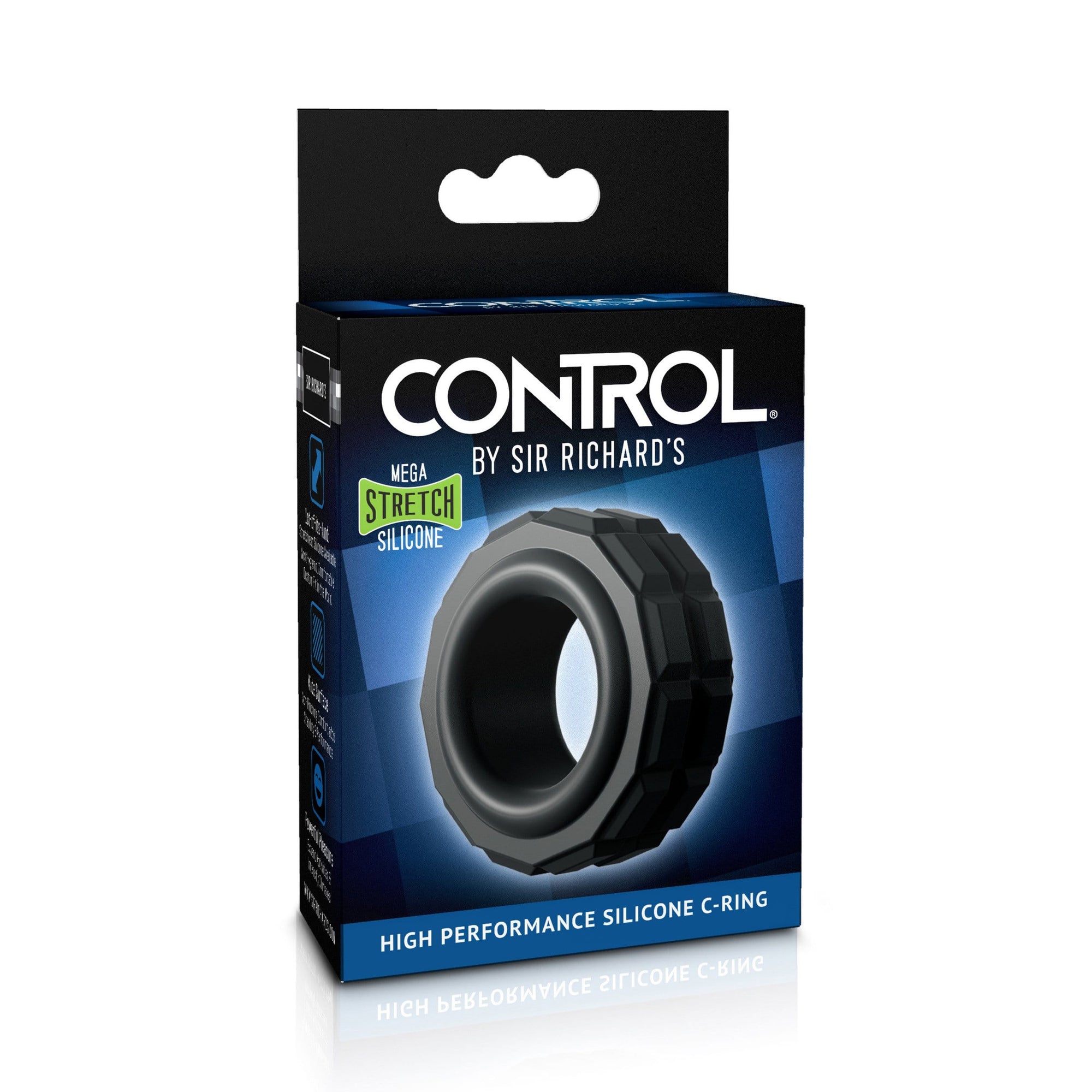 Sir Richards - Control High Performance Silicone C-Ring (Black) Silicone Cock Ring (Non Vibration) 320600499 CherryAffairs