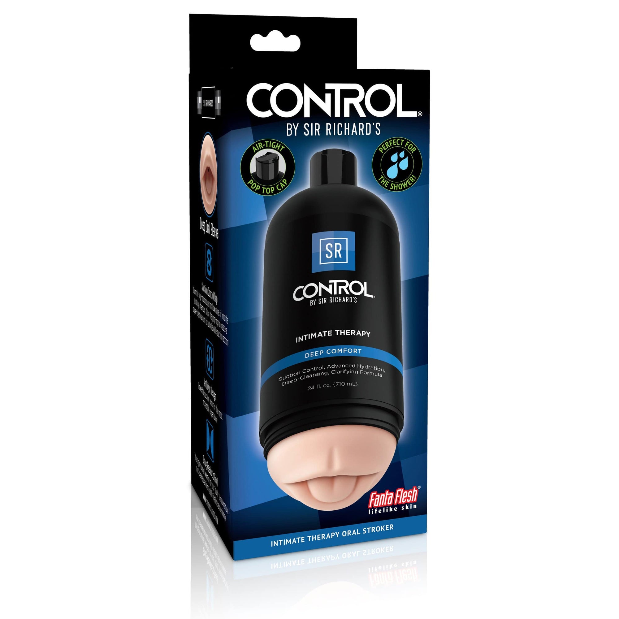 Sir Richards - Control Intimate Therapy Deep Comfort Oral Stroker (Beige) Masturbator Mouth (Non Vibration) 320598047 CherryAffairs