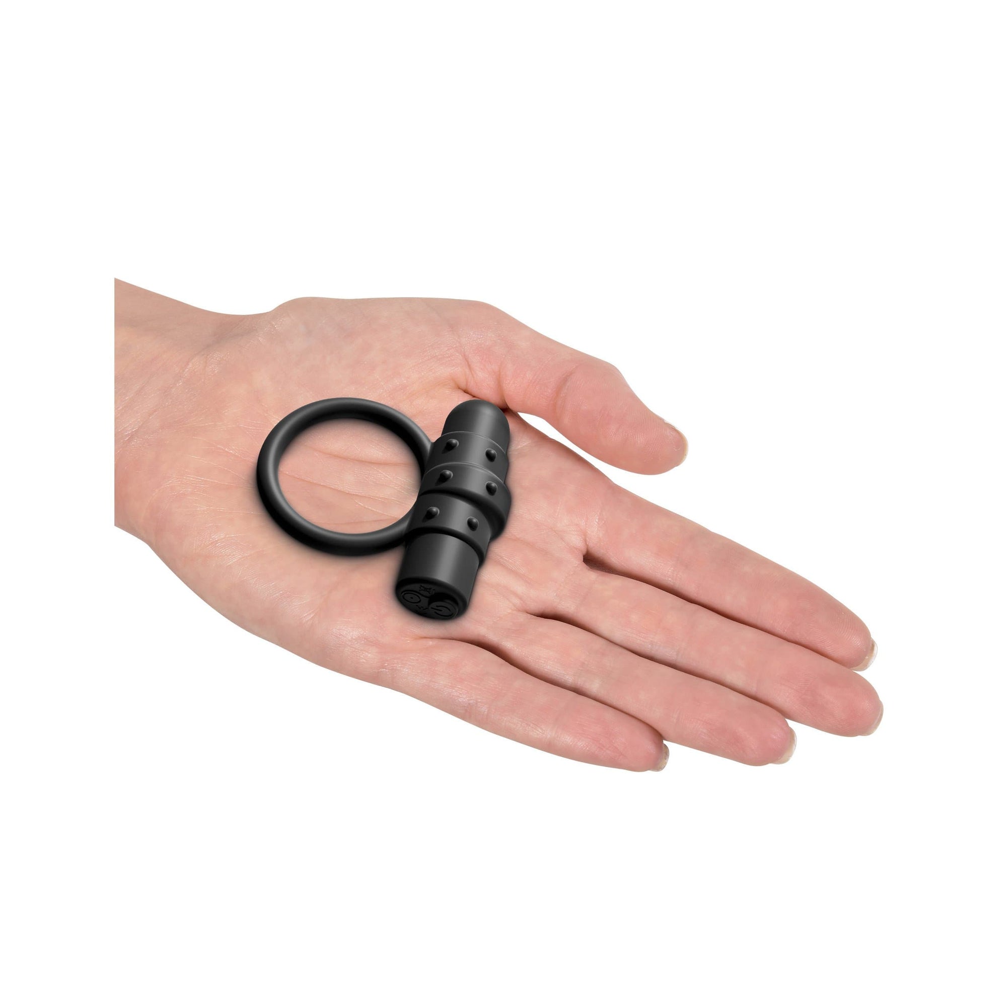 Sir Richards - Control Vibrating Silicone C-Ring (Black) Silicone Cock Ring (Vibration) Rechargeable 324161468 CherryAffairs