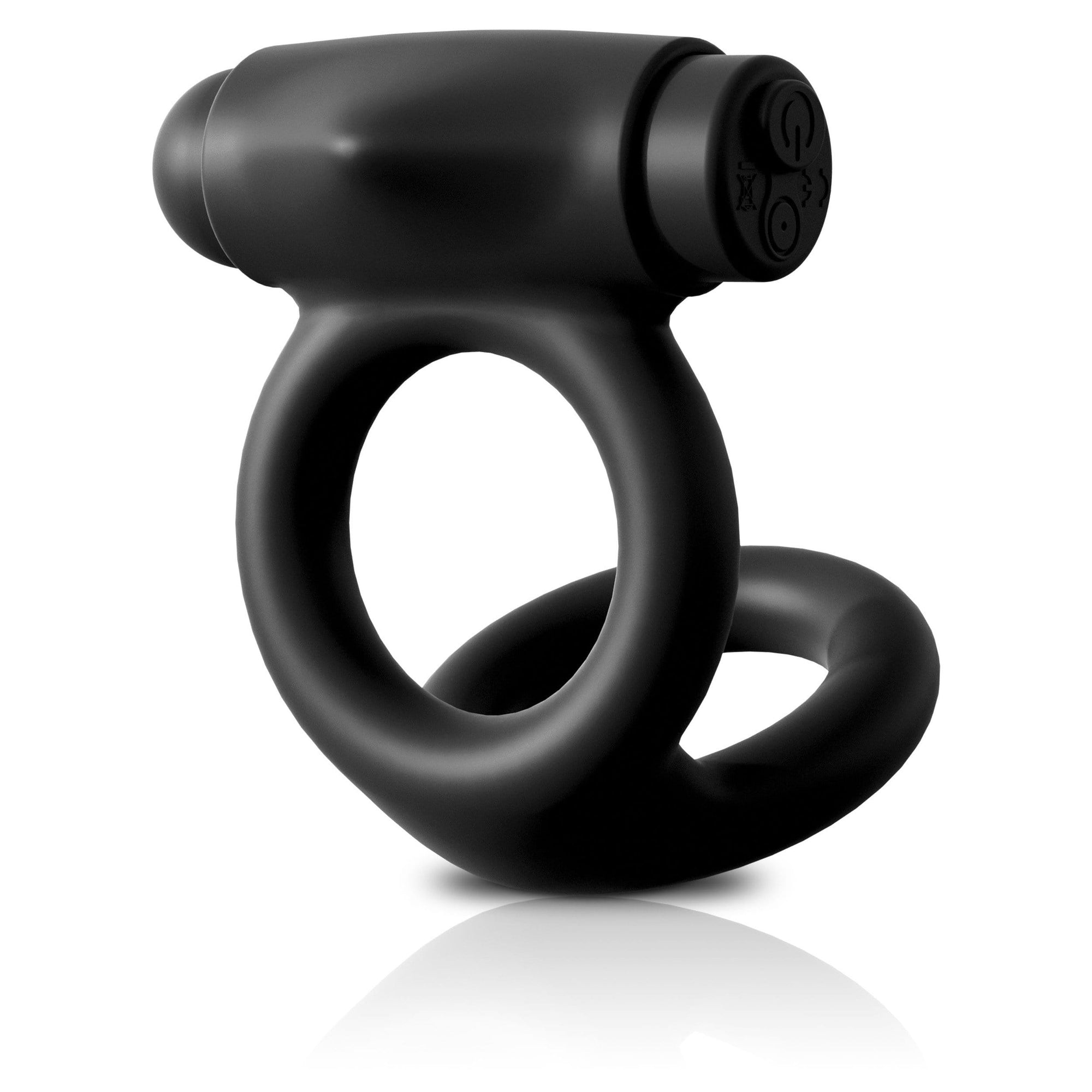 Sir Richards - Control Vibrating Silicone Cock and Ball C-Ring (Black) Silicone Cock Ring (Vibration) Rechargeable 324161458 CherryAffairs
