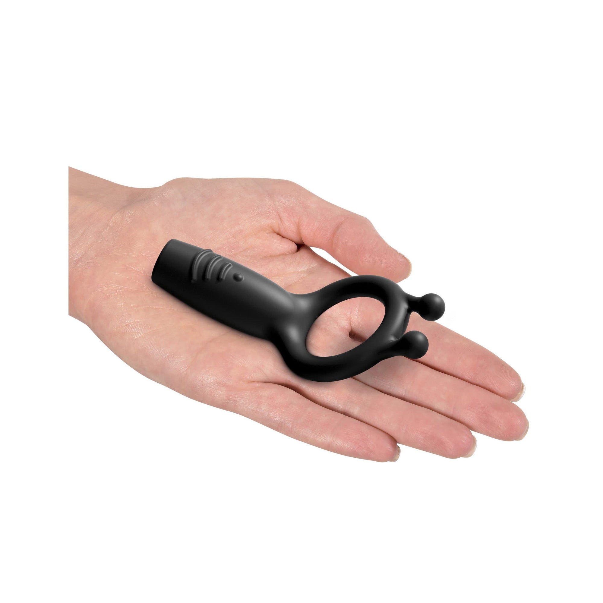 Sir Richards - Control Vibrating Silicone Super C-Ring (Black) Silicone Cock Ring (Vibration) Rechargeable 319986825 CherryAffairs