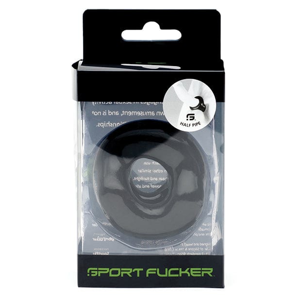 Sport Fucker - Half Pipe Cock Ring (Black) Rubber Cock Ring (Non Vibration) 626135287 CherryAffairs