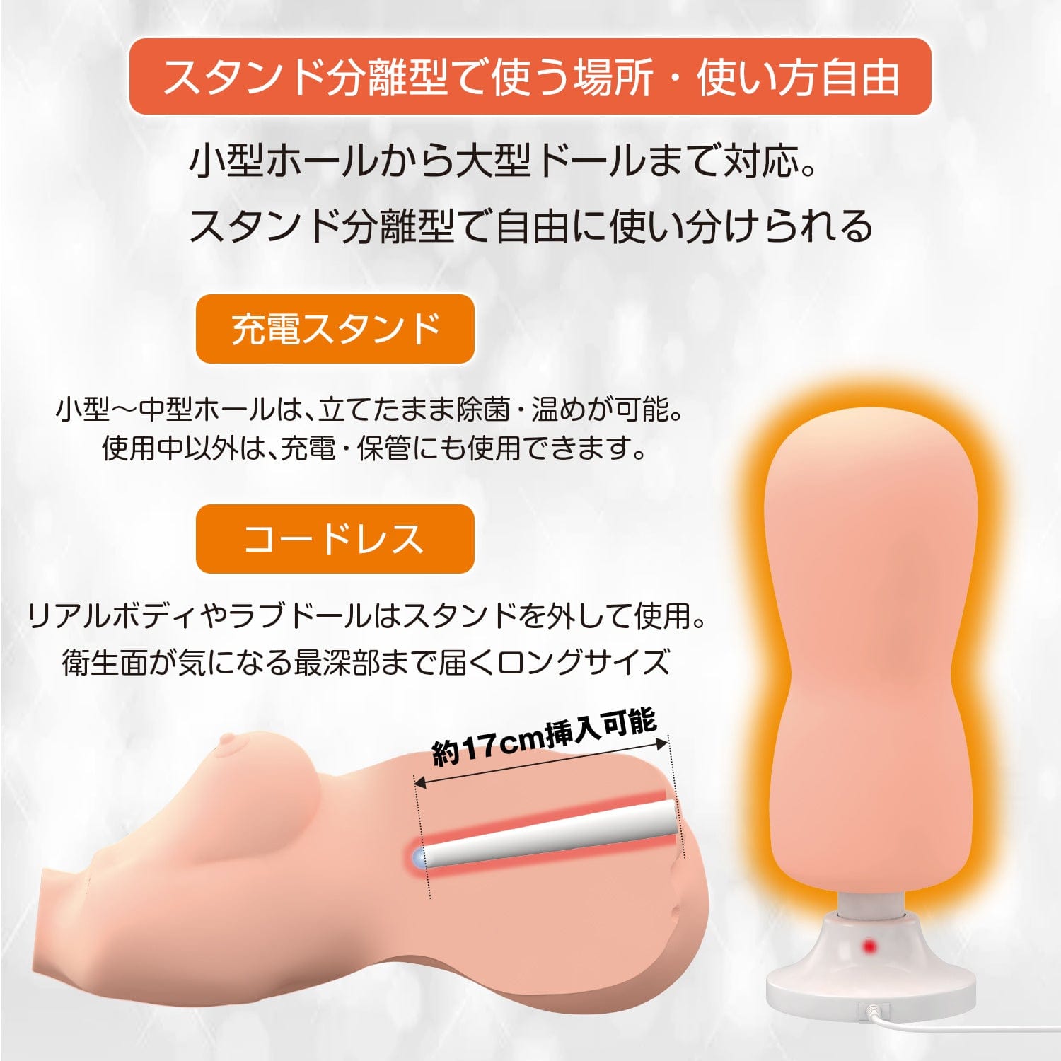 SSI Japan - UVC Masturbator USB Rechargeable Onahole Warmer with Stand Warmer 4560344563181 CherryAffairs
