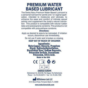 Swiss Navy - Premium Water Based Lubricant 32oz Lube (Water Based) 699439009168 CherryAffairs