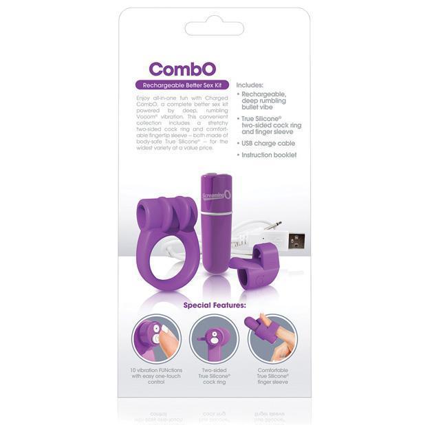 The Screaming O - Charged CombO Rechargeable Better Sex Couples' Kit (Purple) Couple's Massager (Vibration) Rechargeable Singapore