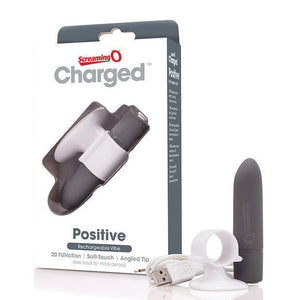 The Screaming O - Charged Positive Rechargeable Bullet Vibrator (Grey) Bullet (Vibration) Rechargeable Singapore