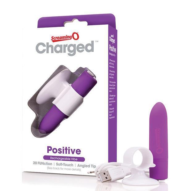 The Screaming O - Charged Positive Rechargeable Bullet Vibrator (Purple) Bullet (Vibration) Rechargeable Singapore