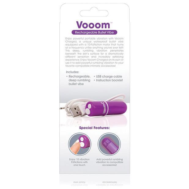 The Screaming O - Charged Vooom Rechargeable Bullet Vibrator (Purple) Bullet (Vibration) Rechargeable Singapore