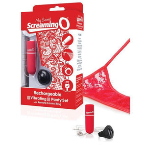 The Screaming O - My Secret Rechargeable Remote Control Panty Vibrator (Red) Lingerie (Vibration) Rechargeable Singapore
