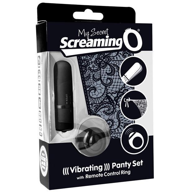 The Screaming O - My Secret Remote Control Panty Vibrator Set (Black) Lingerie (Vibration) Non Rechargeable Singapore