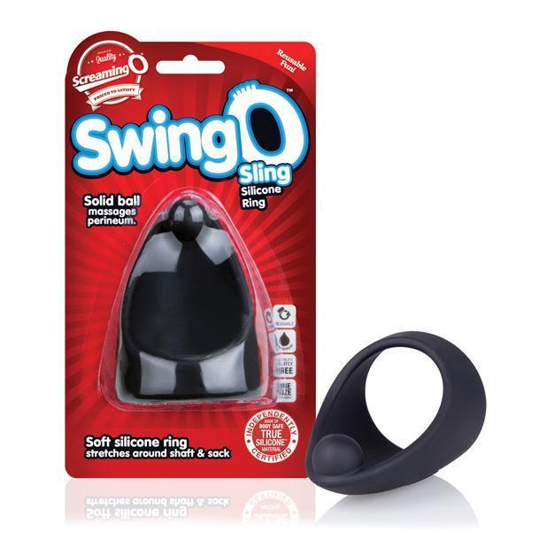 The Screaming O - Swing O Sling Soft Silicone Cock Ring (Black) Silicone Cock Ring (Non Vibration) Singapore
