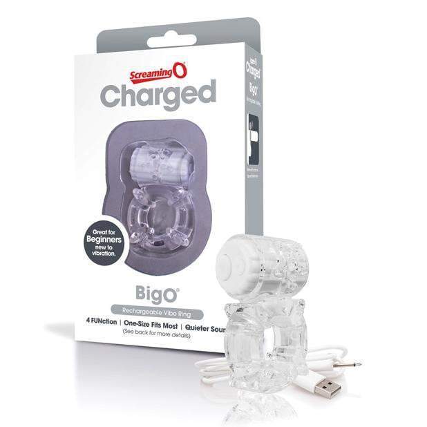 TheScreamingO - Charged Big O Rechargeable Cock Ring (Clear) Rubber Cock Ring (Vibration) Rechargeable