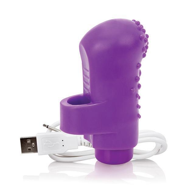 TheScreamingO - Charged FingO Rechargeable Finger Vibe (Purple) Clit Massager (Vibration) Rechargeable