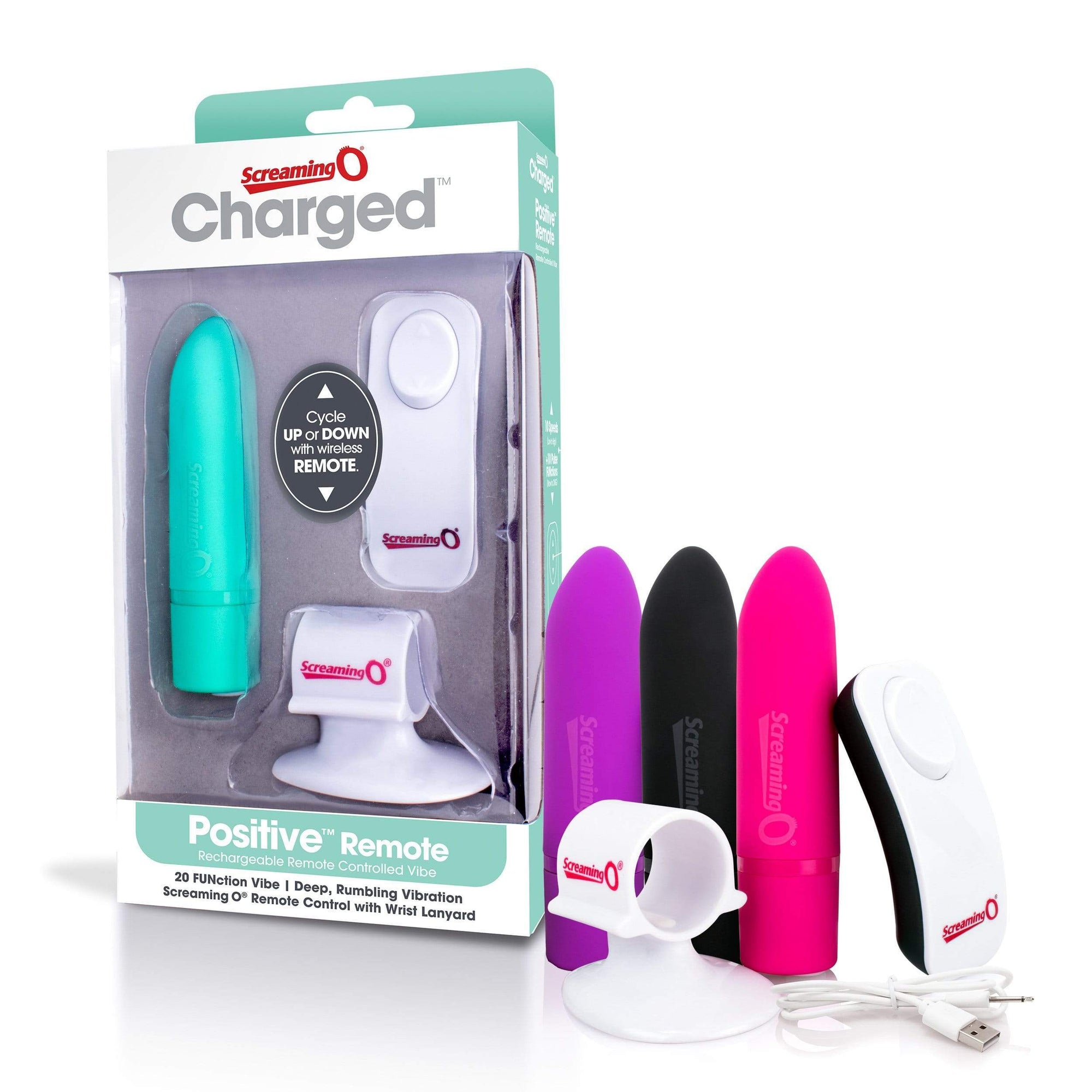 TheScreamingO - Charged Positive Remote Control Vibrator (Black) Bullet (Vibration) Rechargeable