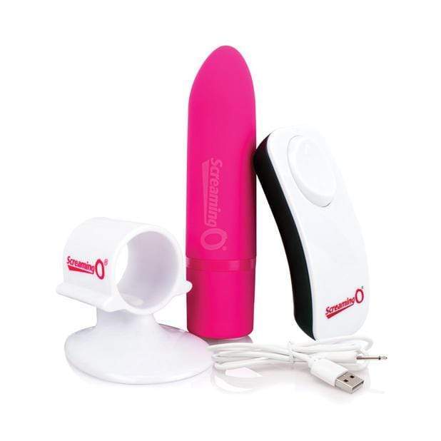 TheScreamingO - Charged Positive Remote Control Vibrator (Pink) Bullet (Vibration) Rechargeable