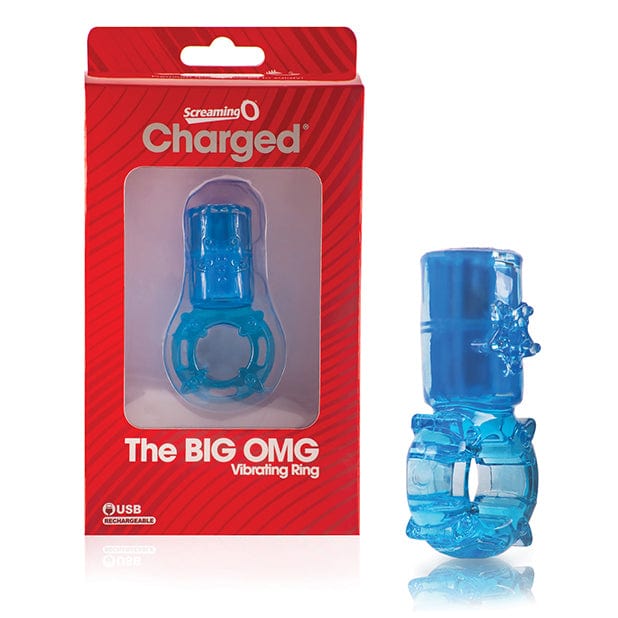 TheScreamingO - Charged The Big OMG Vibrating Cock Ring (Blue) Rubber Cock Ring (Vibration) Rechargeable 621243986 CherryAffairs