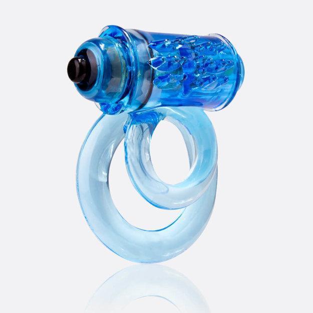TheScreamingO - Double O 6 Super Powered Vibrating Cock Ring (Blue) Rubber Cock Ring (Vibration) Non Rechargeable 817483010613 CherryAffairs