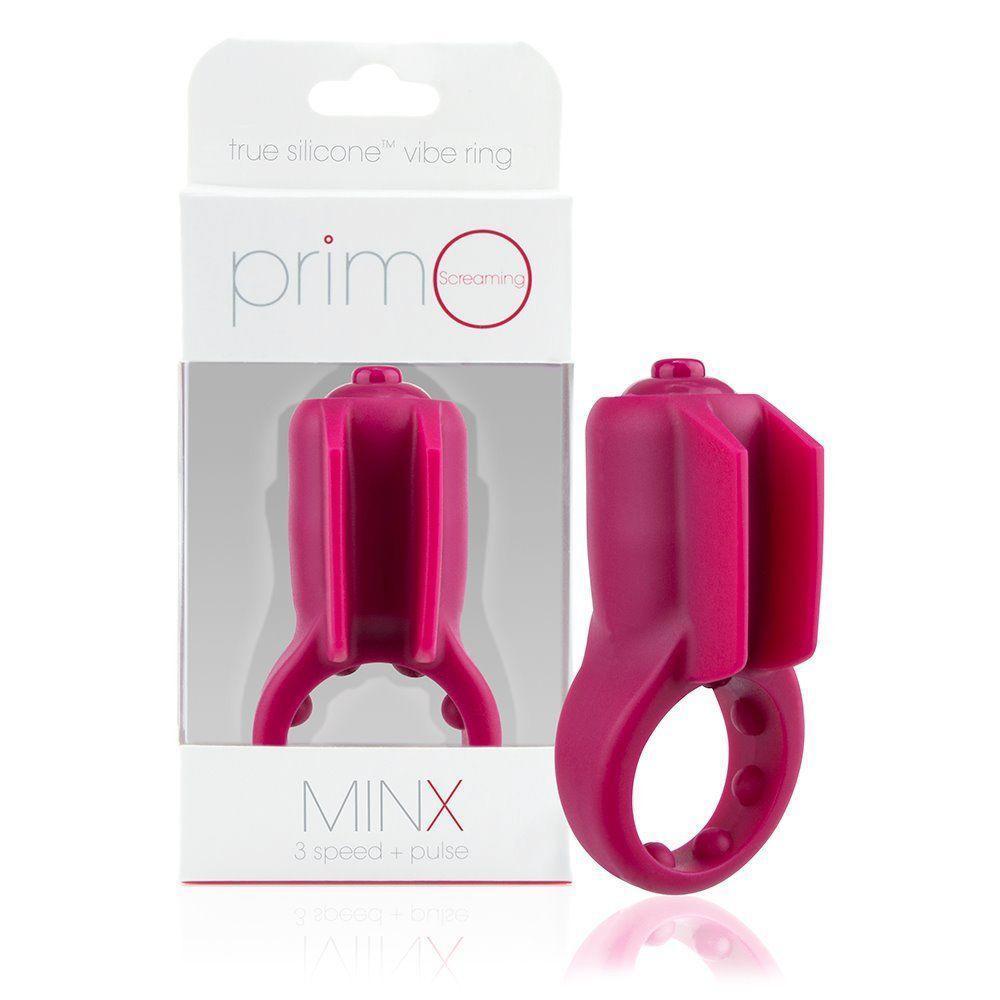 TheScreamingO - Primo Minx True Silicone Vibrating Cock Ring (Pink) Silicone Cock Ring (Vibration) Non Rechargeable Singapore