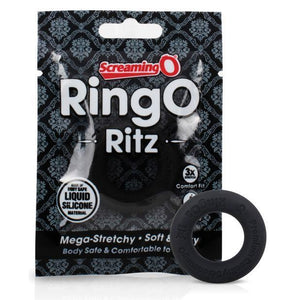 TheScreamingO - RingO Ritz Soft Silicone Cock Ring (Black) Silicone Cock Ring (Non Vibration) Singapore