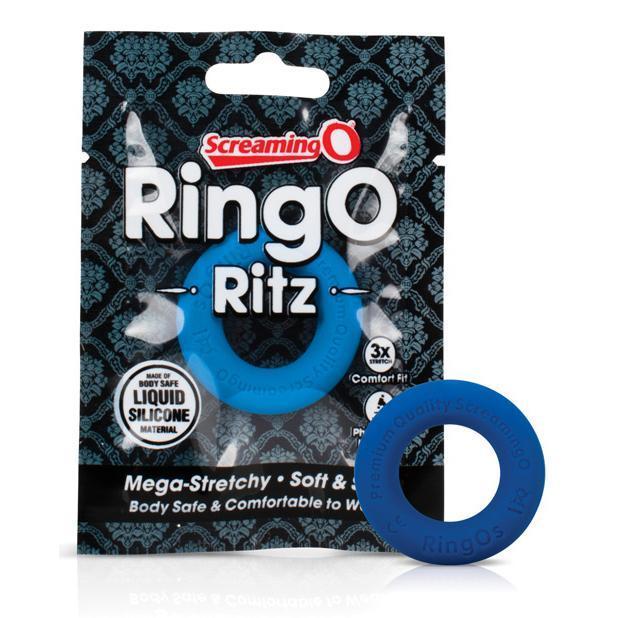 TheScreamingO - RingO Ritz Soft Silicone Cock Ring (Blue) Silicone Cock Ring (Non Vibration) Singapore