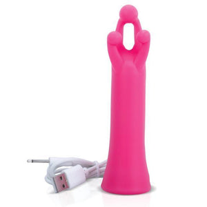 TheScreamingO - Tri-it Triple Contact Vibrating Clit Massager (Pink) Clit Massager (Vibration) Rechargeable Singapore