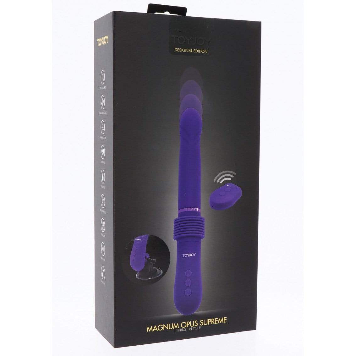 ToyJoy - Magnum Opus Supreme I Thrust in You Thruster Vibrator (Purple) Realistic Dildo w/o suction cup (Vibration) Rechargeable 8713221820853 CherryAffairs