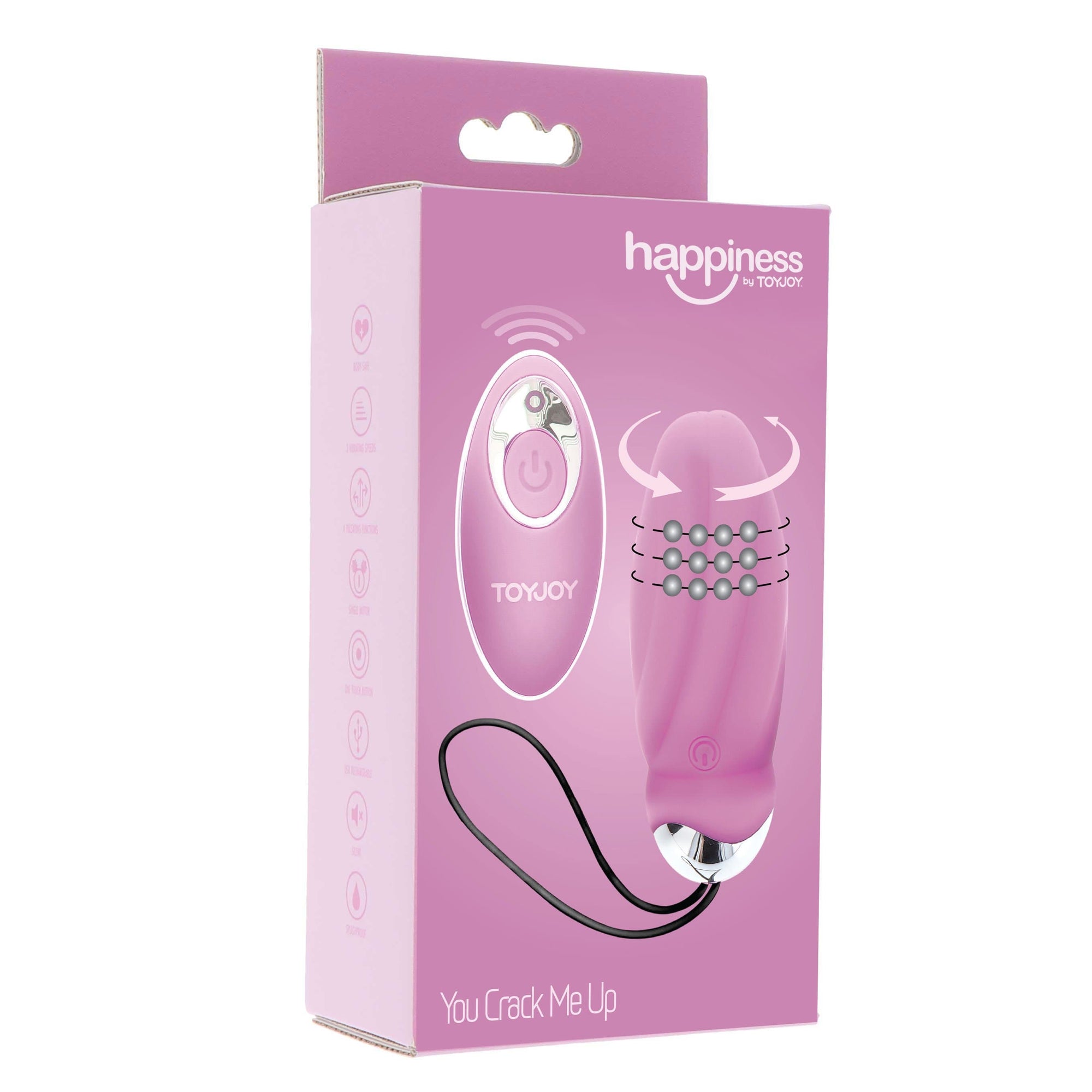 ToyJoy - You Crack Me Up Remote Control Egg Vibrator (Pink) Wireless Remote Control Egg (Vibration) Rechargeable 8713221823199 CherryAffairs