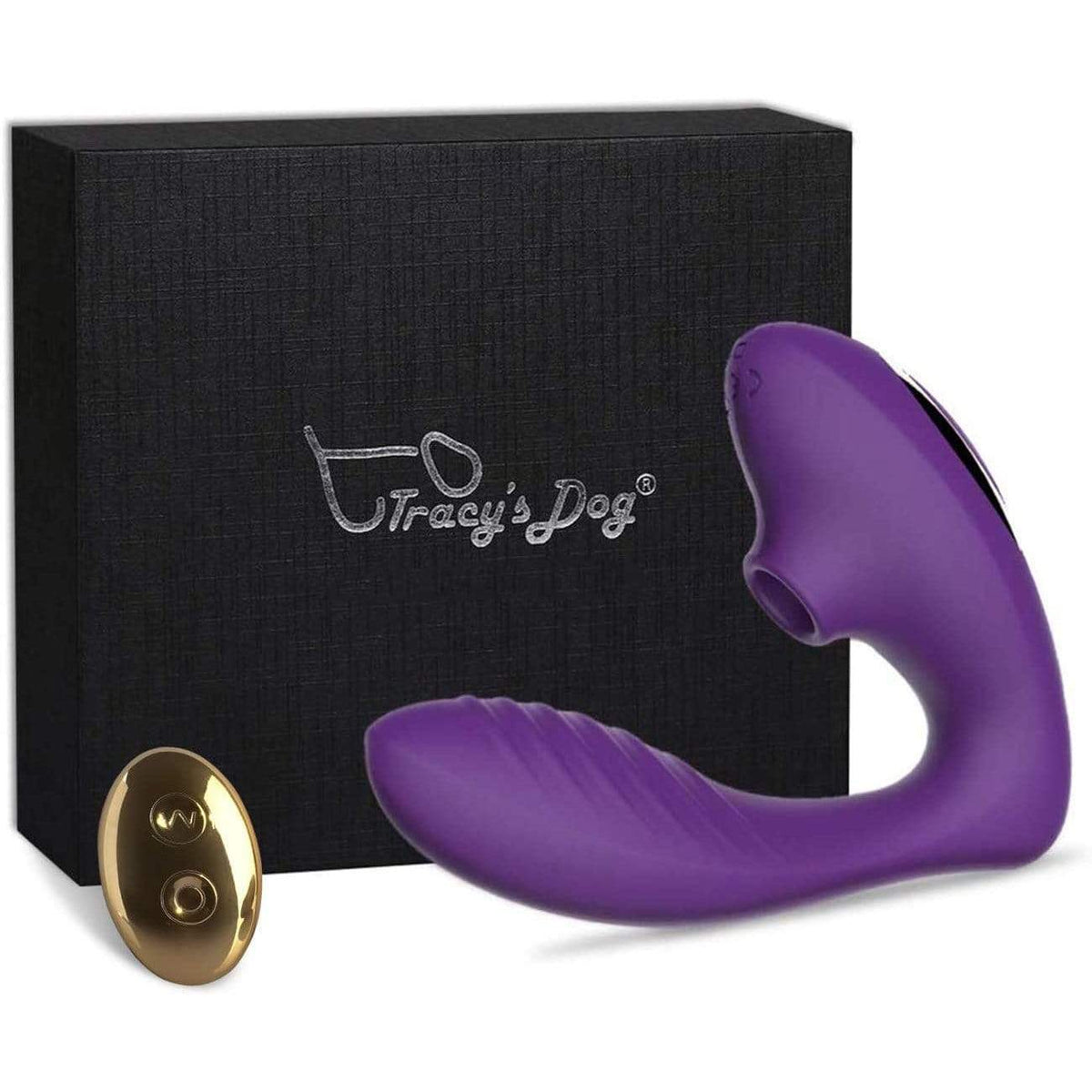 Tracy&#39;s Dog - Clitoral Air Stimulator Sucking Vibrator with Remote OG Pro 2 (Purple) Clit Massager (Vibration) Rechargeable 435204889 CherryAffairs