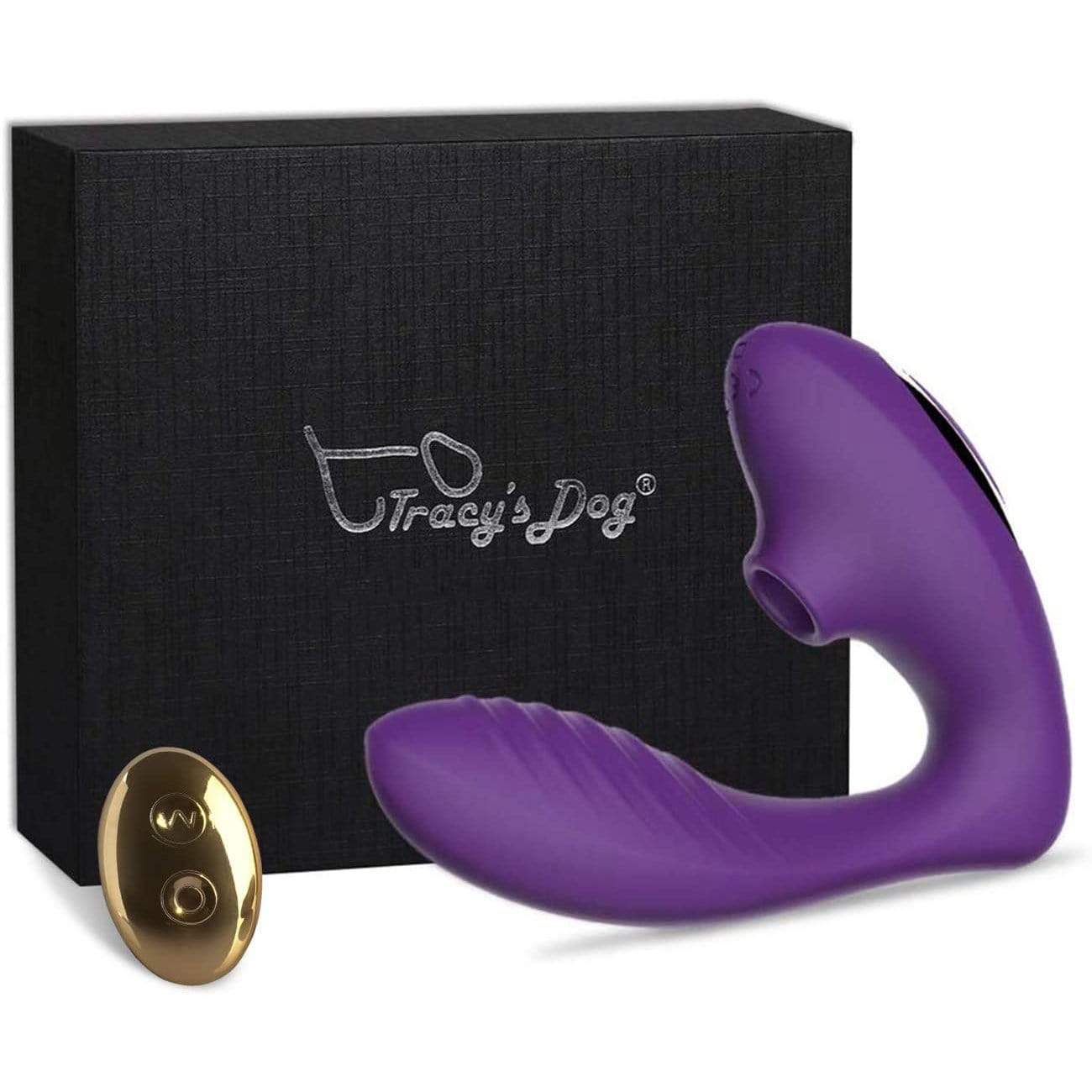 Tracy's Dog - Clitoral Air Stimulator Sucking Vibrator with Remote OG Pro 2 (Purple) Clit Massager (Vibration) Rechargeable 435204889 CherryAffairs