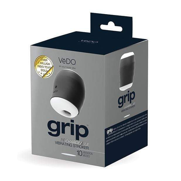 VeDO - Grip Rechargeable Vibrating Soft Stroker (Just Black) Masturbator Soft Stroker (Vibration) Rechargeable 716053727695 CherryAffairs