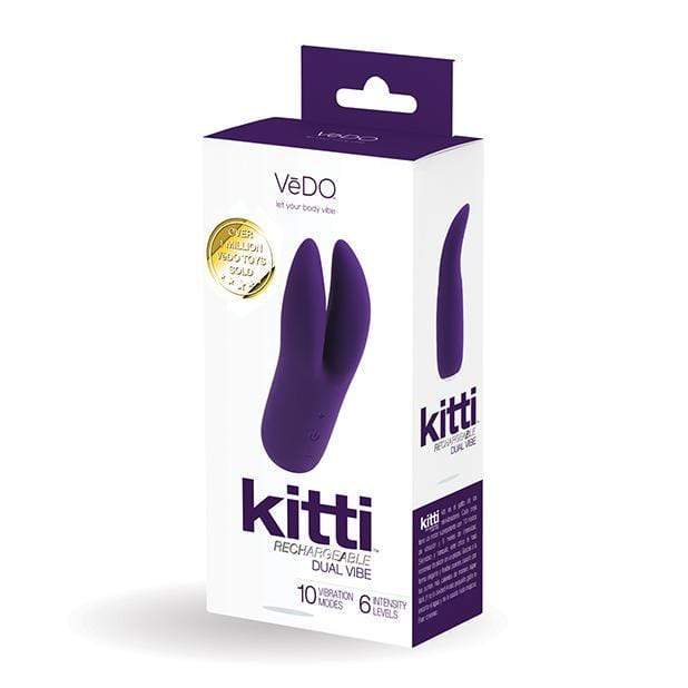 VeDO - Kitti Rechargeable Dual Clit Massager (Deep Purple) Clit Massager (Vibration) Rechargeable 716053727787 CherryAffairs