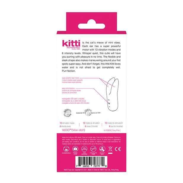 VeDO - Kitti Rechargeable Dual Clit Massager (Foxy Pink) Clit Massager (Vibration) Rechargeable 716053727770 CherryAffairs