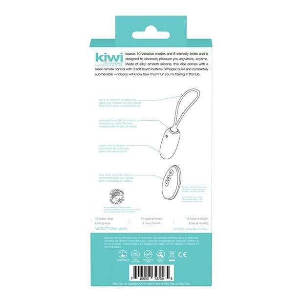 VeDO - Kiwi Remote Control Rechargeable Egg Vibrator (Tease Me Turquoise) Wireless Remote Control Egg (Vibration) Rechargeable 716053727565 CherryAffairs