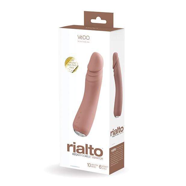 VeDO - Rialto Rechargeable Realistic Vibrator (Mocha) Realistic Dildo w/o suction cup (Vibration) Rechargeable 716053727831 CherryAffairs