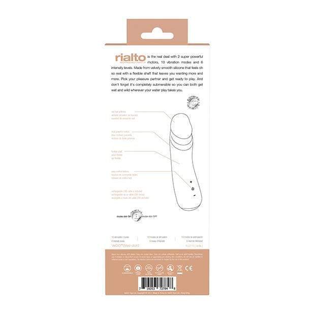 VeDO - Rialto Rechargeable Realistic Vibrator (Vanilla) Realistic Dildo w/o suction cup (Vibration) Rechargeable 716053727848 CherryAffairs