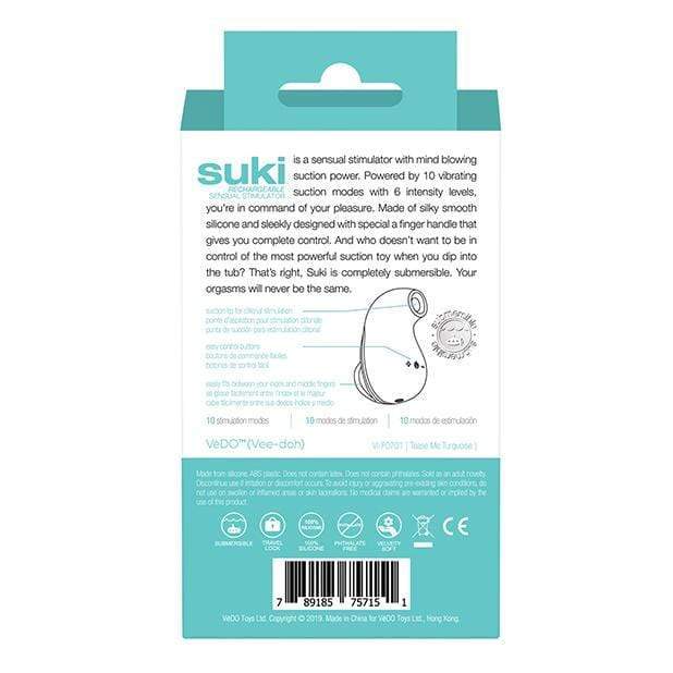VeDO - Suki Rechargeable Sensual Vibrating Sucker (Tease Me Turqouise) Clit Massager (Vibration) Rechargeable 277593248 CherryAffairs