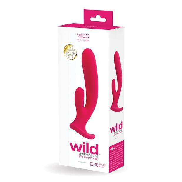 VeDO - Wild Rechargeable Dual Rabbit Vibrator (Pink) Rabbit Dildo (Vibration) Rechargeable 716053727749 CherryAffairs