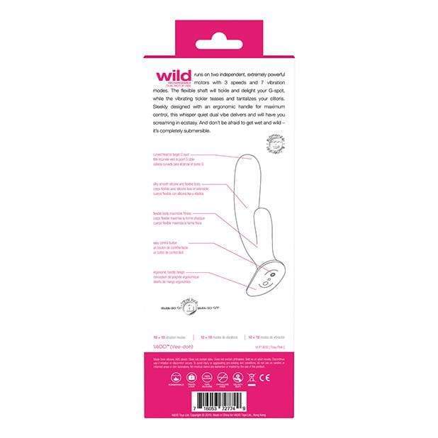 VeDO - Wild Rechargeable Dual Rabbit Vibrator (Pink) Rabbit Dildo (Vibration) Rechargeable 716053727749 CherryAffairs
