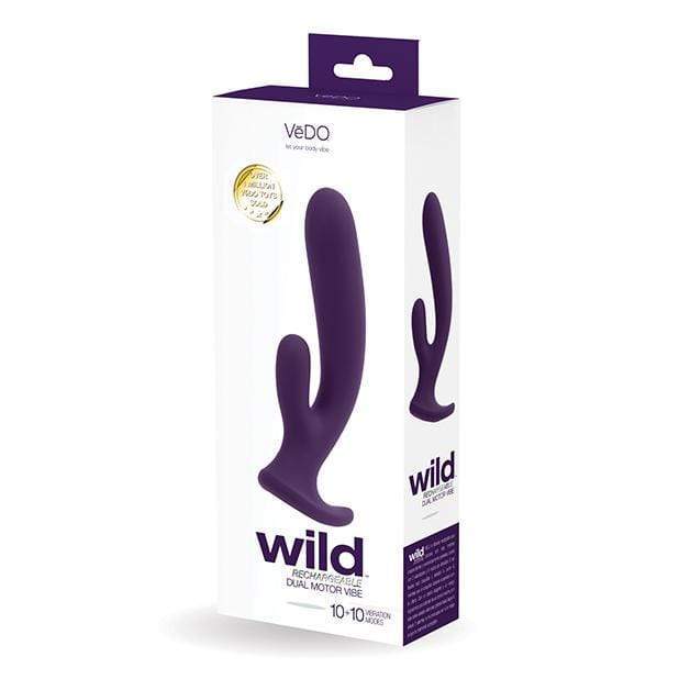 VeDO - Wild Rechargeable Dual Rabbit Vibrator (Purple) Rabbit Dildo (Vibration) Rechargeable 716053727732 CherryAffairs