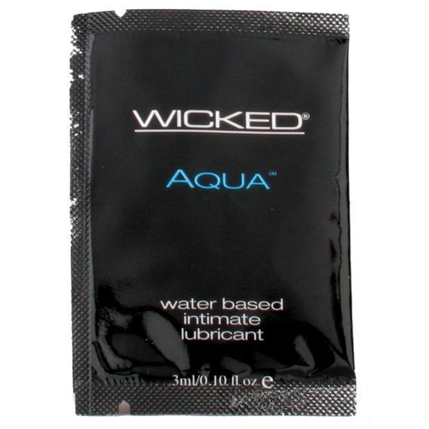 Wicked - Aqua Waterbased Lubricant 3ml Lube (Water Based) - CherryAffairs Singapore
