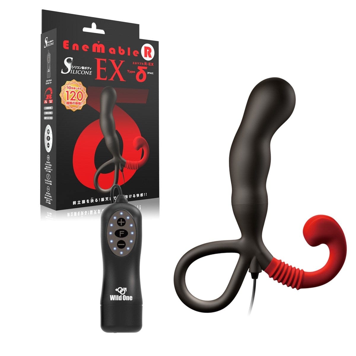 Wild One - Enemable R EX Type δ Delta Remote Control Prostate Massager (Black) Remote Control Anal Plug (Vibration) Non Rechargeable 621271671 CherryAffairs