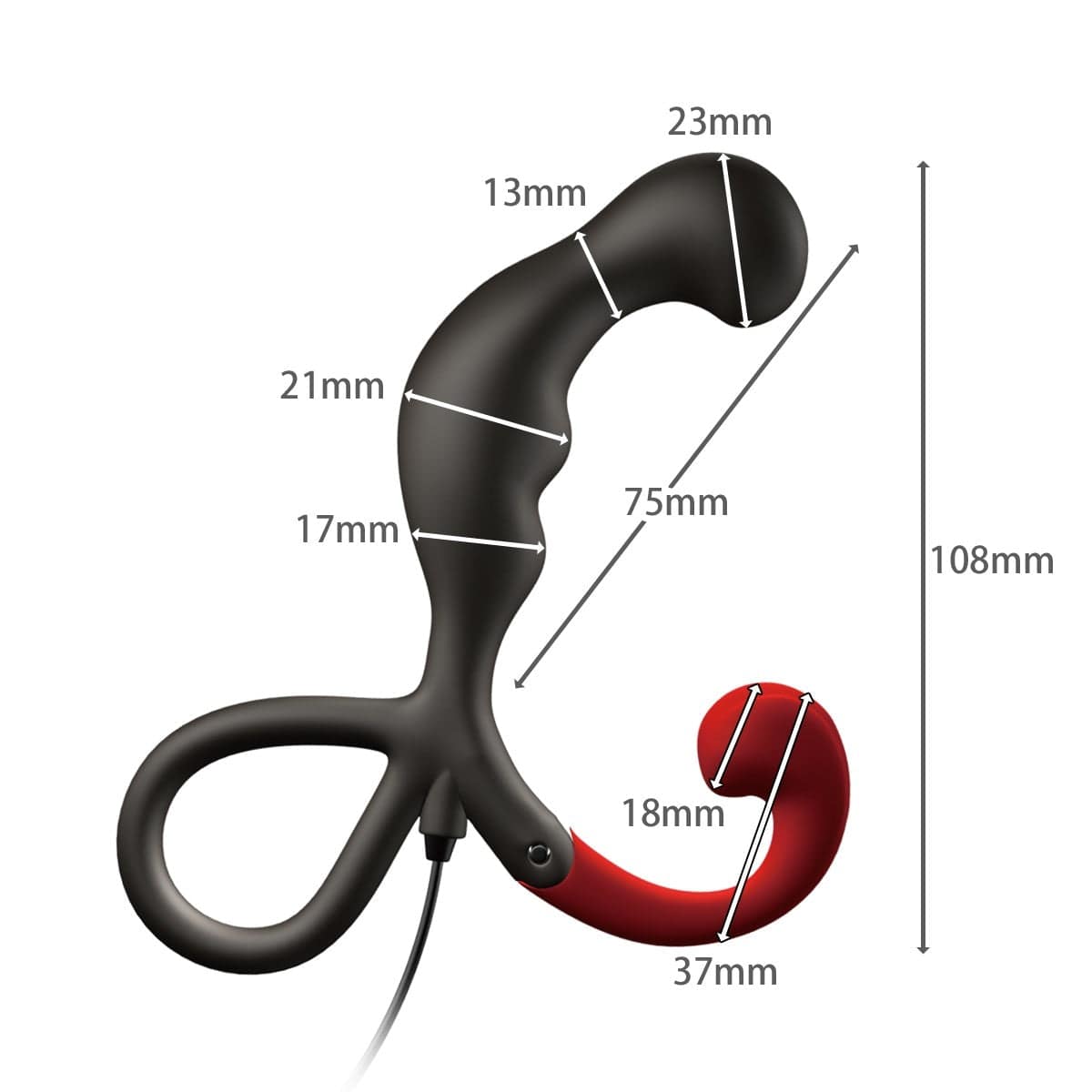 Wild One - Enemable R Type 2 Remote Control Prostate Massager (Black) Remote Control Anal Plug (Vibration) Non Rechargeable 621274931 CherryAffairs