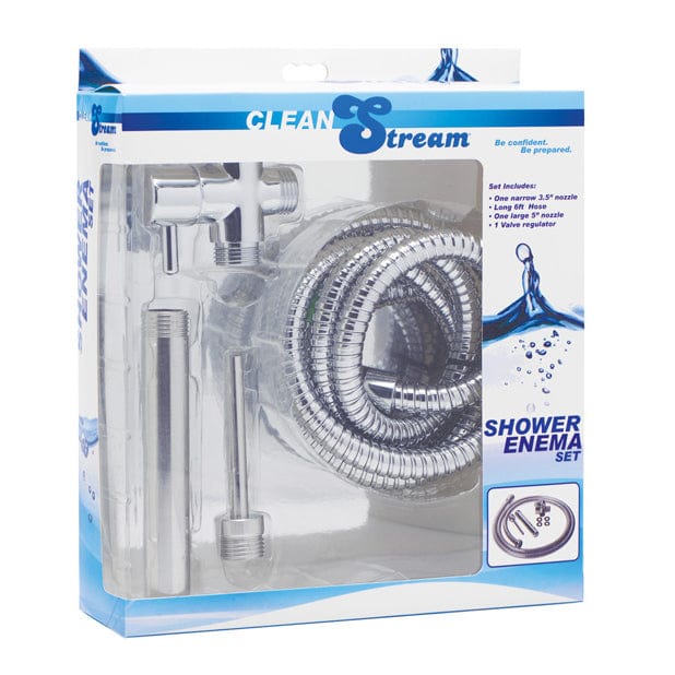 XR - CleanStream Deluxe Metal Shower Enema Set (Silver) Anal Douche (Non Vibration) 622859318 CherryAffairs