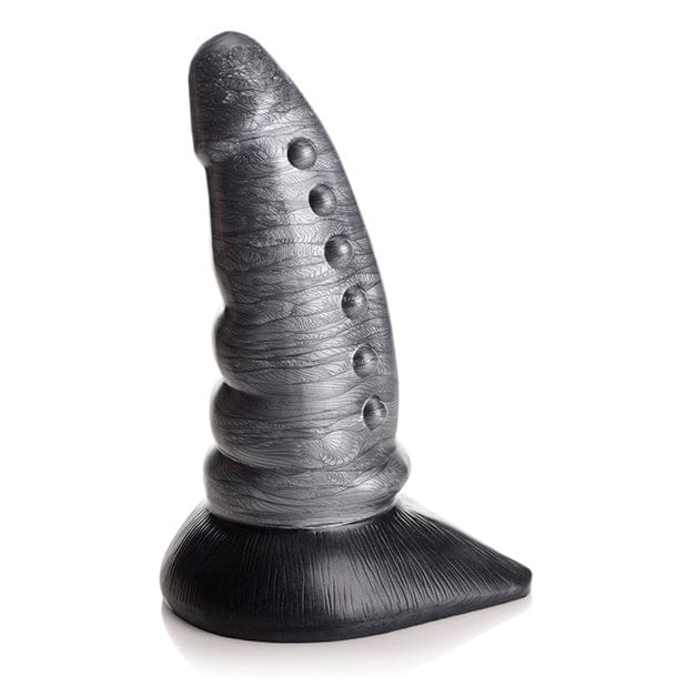 XR - Creature Cocks Beastly Tapered Bumpy Silicone Dildo (Silver/Black) Non Realistic Dildo with suction cup (Non Vibration) 848518046116 CherryAffairs
